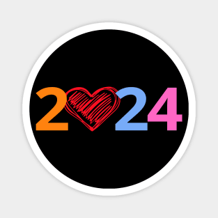 Hello 2024 Happy New Magnet